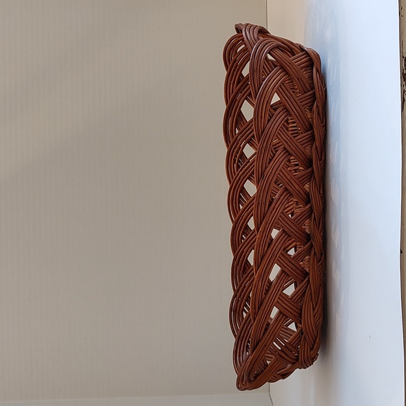 Wicker bread baguette basket French serving vtg willow - Picture 8 of 12